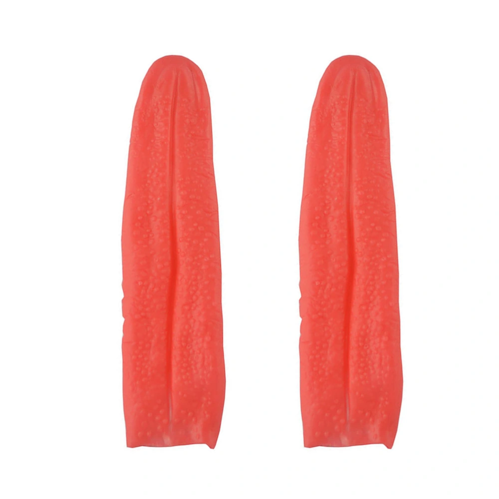 2PCS Simulated Long Tongue Props Red Long Tongue Cosplay Props Scary Stage Props Prank Red Long Tongue Props Plastic Long Tongue Decor for Party Use Red