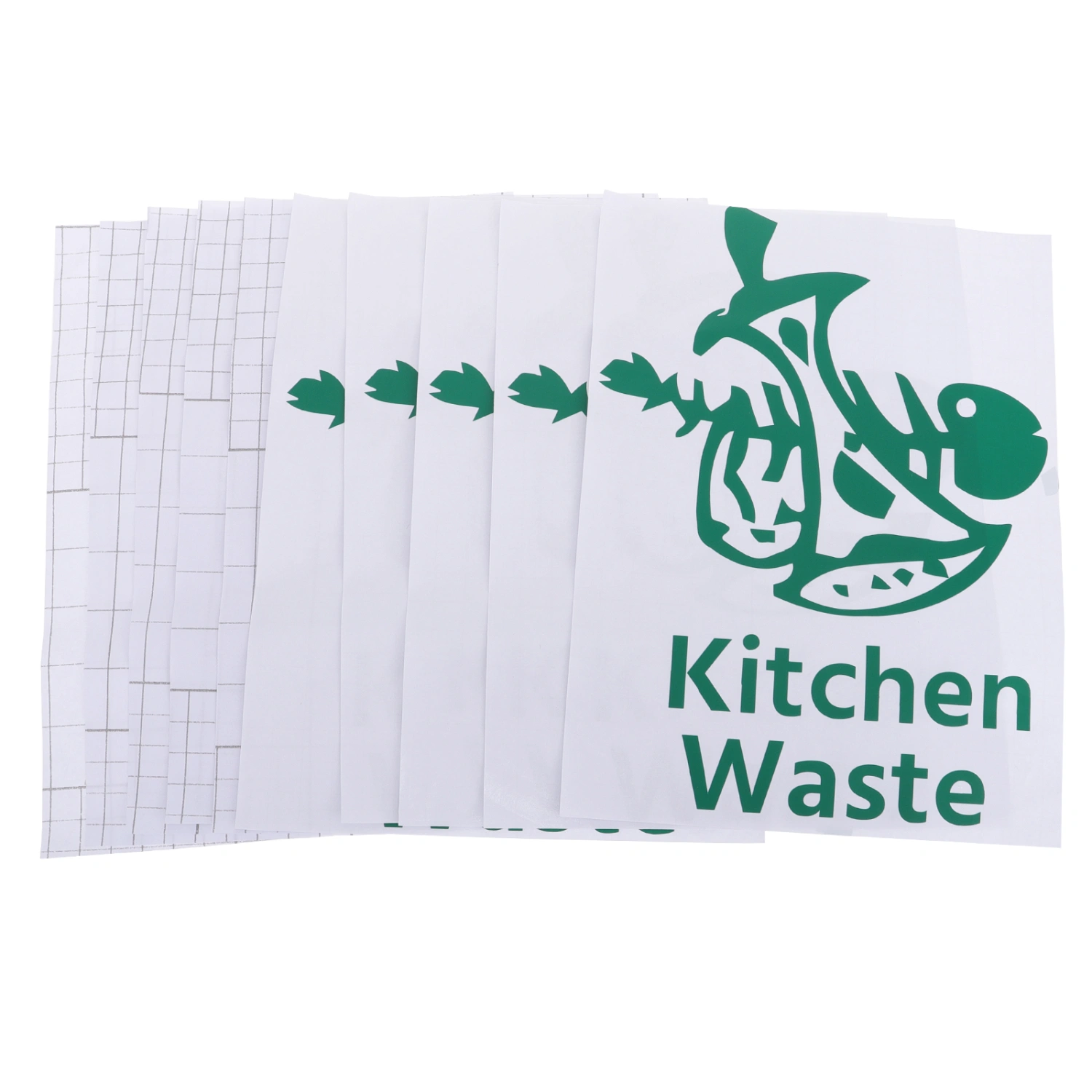 5pcs Garbage Classification Stickers Trash Recycling Stickers Garbage Can Sticker