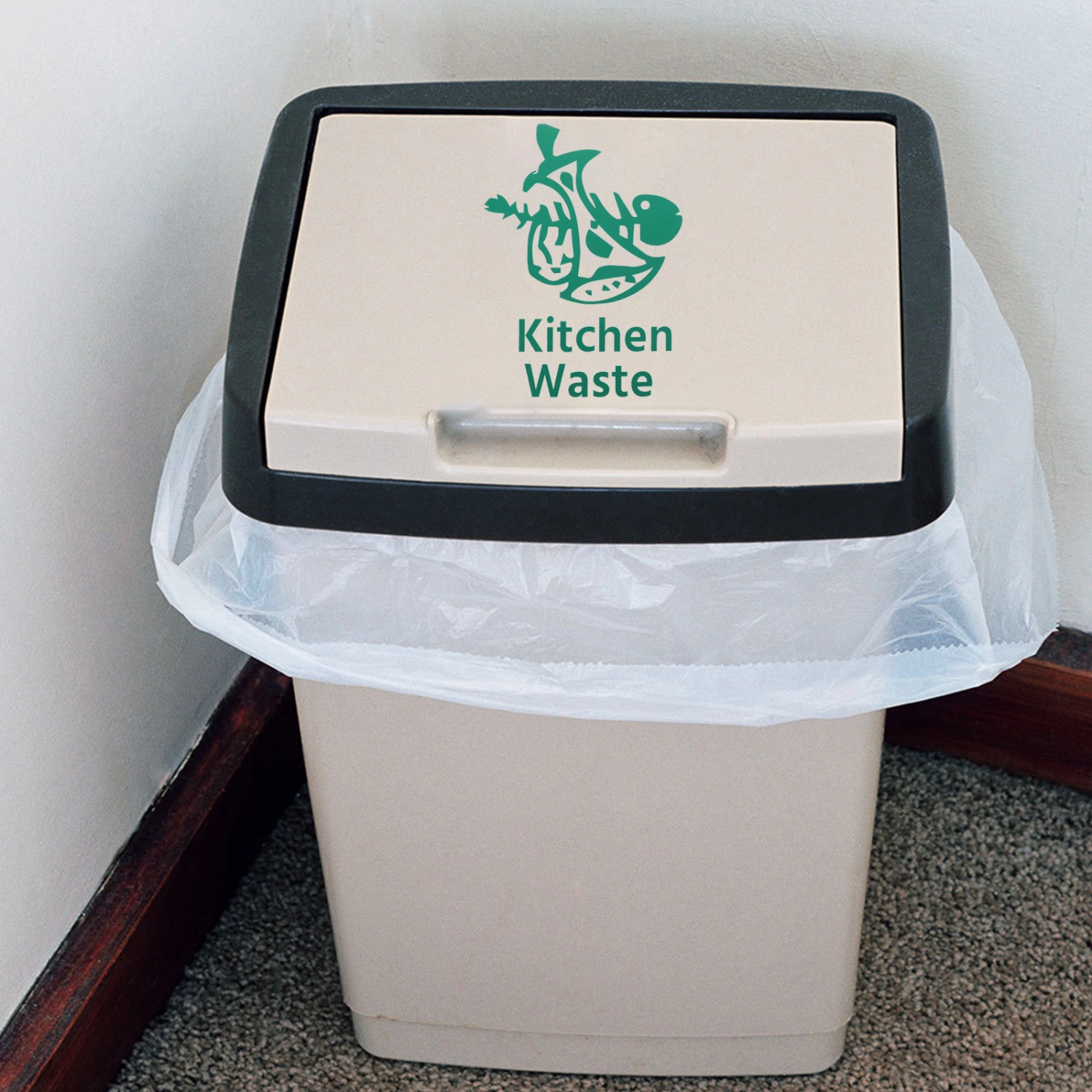 5pcs Garbage Classification Stickers Trash Recycling Stickers Garbage Can Sticker