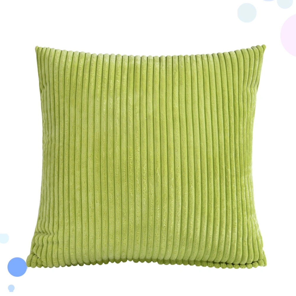 Green Corduroy Pillow Covers Throw Pillow Cases Square Cushion Covers for Office Sofa Car without Pillow Core- 45CM(Random Pattern)