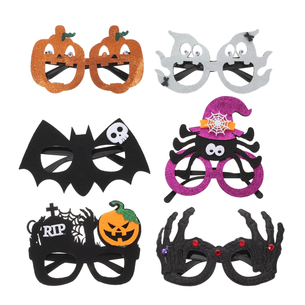 6pcs Halloween Eyeglasses Halloween Party Glasses Decorative Halloween Glasses