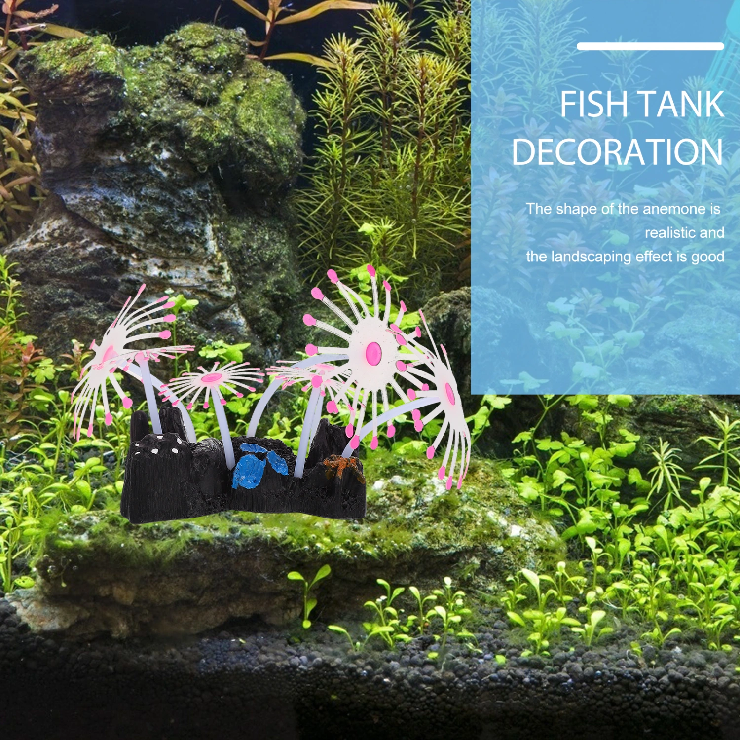 Luminous Sea Anemone Aquarium Decor Artificial Sea Anemone Aquarium Ornament