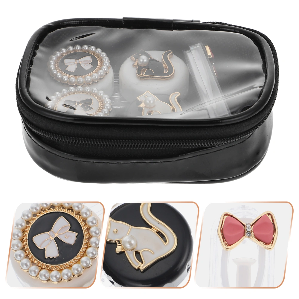 1 Set Dust-proof Cosmetic Lens Case Container Lens Boxes Travel Invisible Lens Box