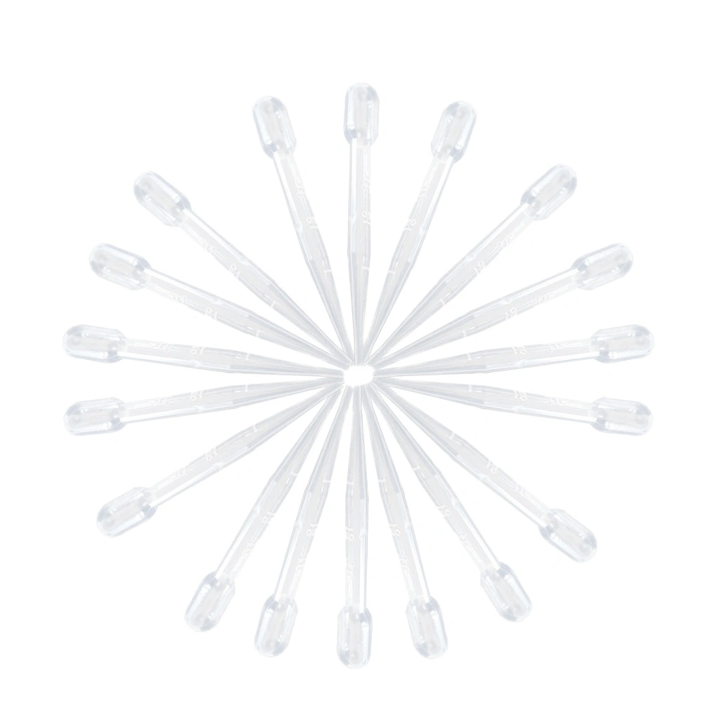 100pcs 1ml Disposable Plastic Transfer Pipette Graduated Droppers Essential Oils Pipettes with Scale