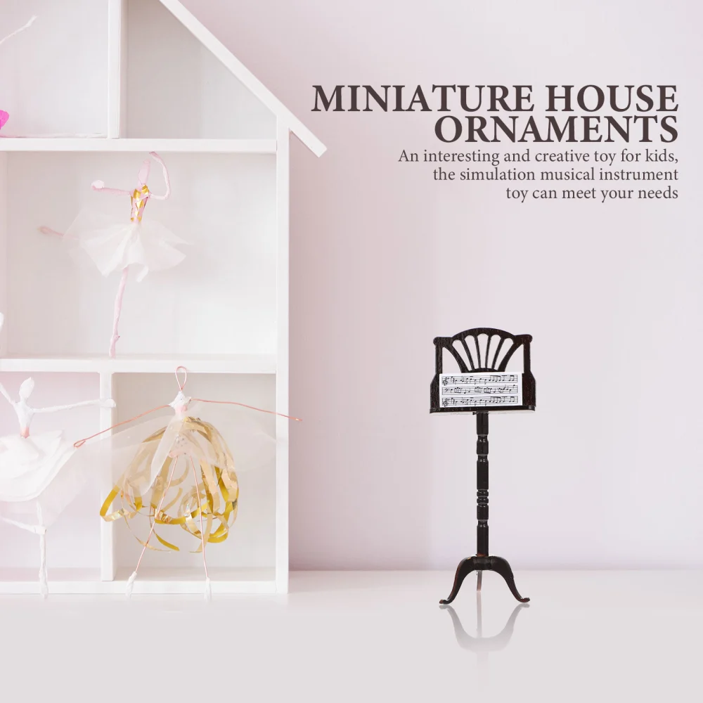 1 Set Simulation Music Stand Children Miniature House Decor Kids Music Stand Toy