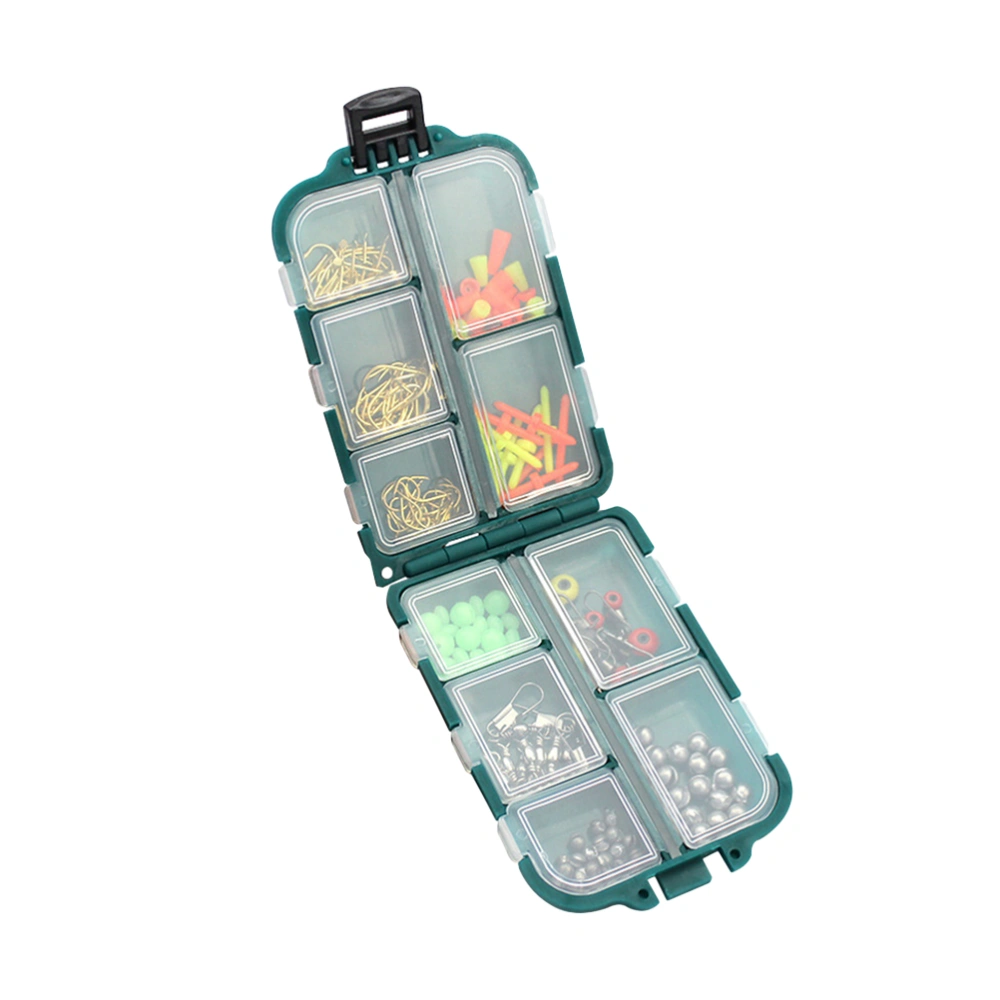 157 Pcs Portable Fishing Accessory Set Plastic Storage Mini Utility Lures Fishing Connecter Kit Multifunctional Fishing Parts Package