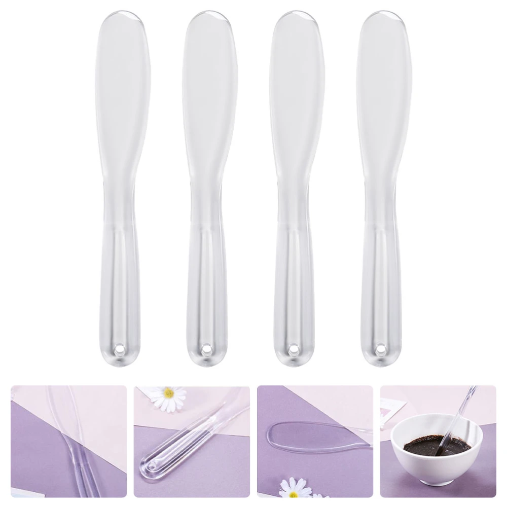 4pcs Cosmetic Mask Mixing Spoons Spatulas Facial Skin Care Mask Applicators