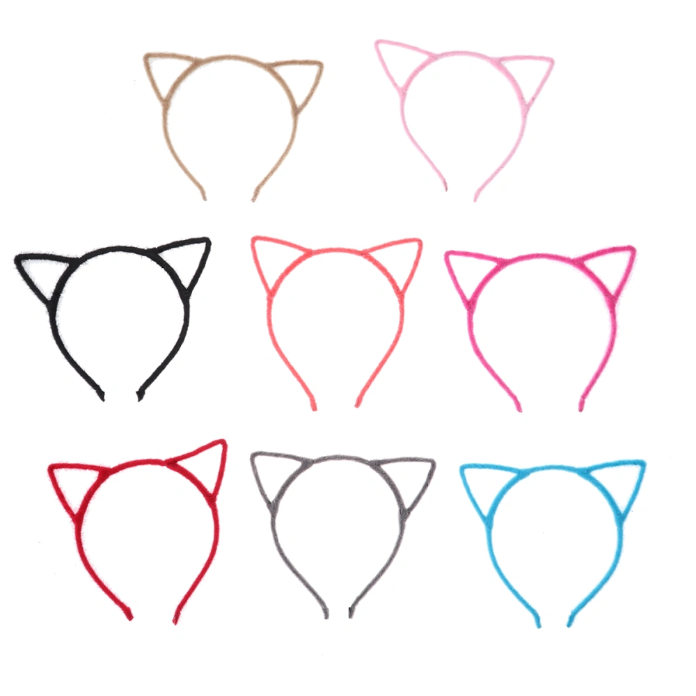 8pcs Plush Attractive Vivid Color Crown Headband Hair Band Hair Accessories