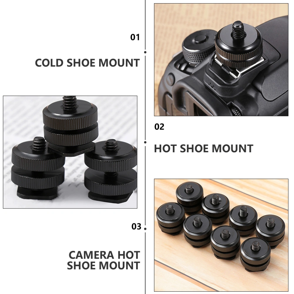 4pcs Aluminum Alloy Hot Shoe Mount Camera Cold Shoe Mount Camera Accessory