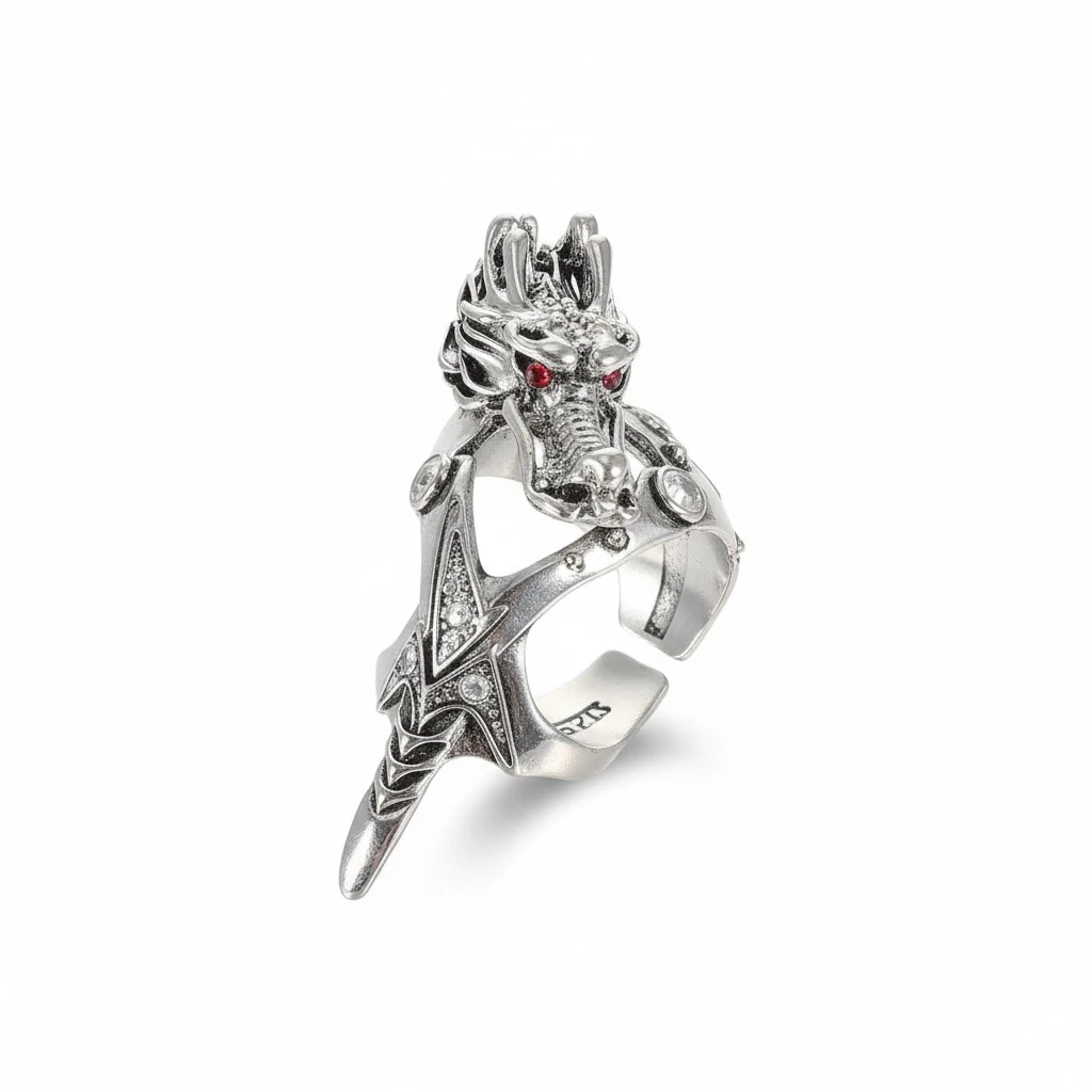 5pcs Finger Ring Punk Style Ring Gothic Ring Jewelry Gift for Women Men