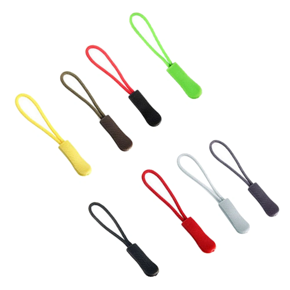 80pcs Zipper Pulls Replacement Tags Plastic Multicolored Zipper Cords Extension Pulls For Clothes Backpack Handbag Suitcase