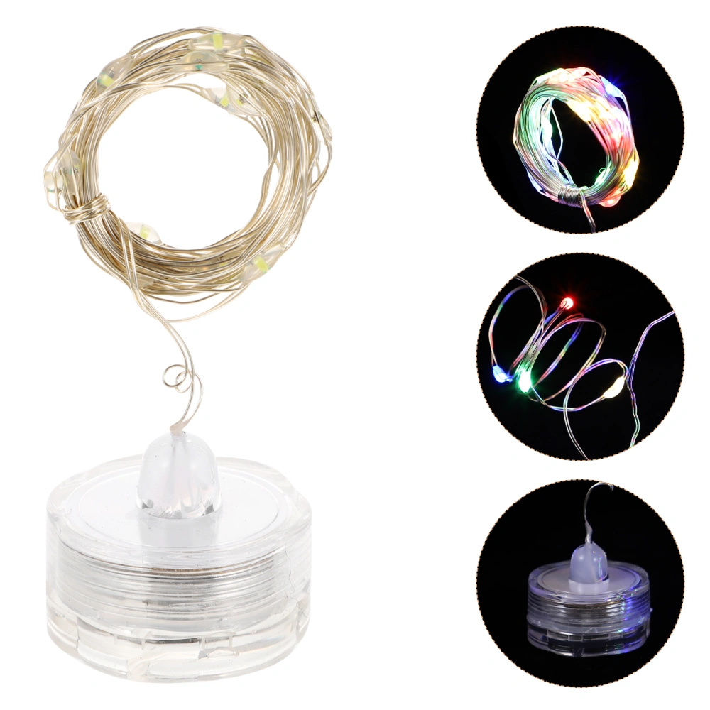 6Pcs Submersible String Lights Copper Wire Diving Lamp LED Button Battery Light