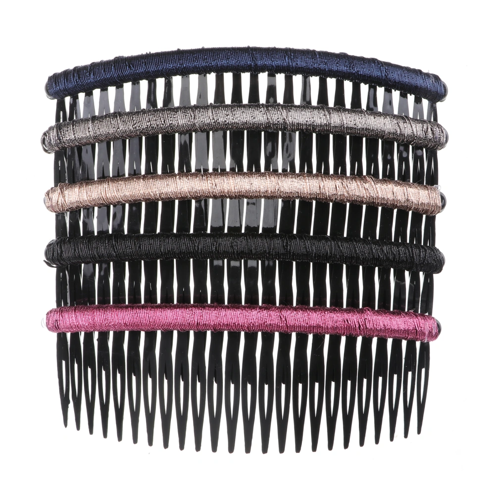 10pcs Women Hair Comb Pin Clip Color Thread Hair Side Combs for Women Girls Including 20 Teeth and 24 Teeth (Assorted Color)