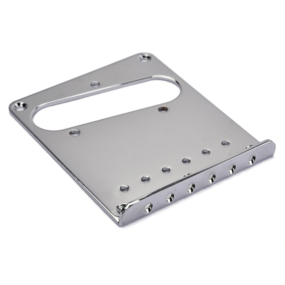 Top-Loading Guitar Bridge Plate for TL 6 String Electric Guitar Pickup Replacement Parts Accessories 98x80x11mm (Silver)