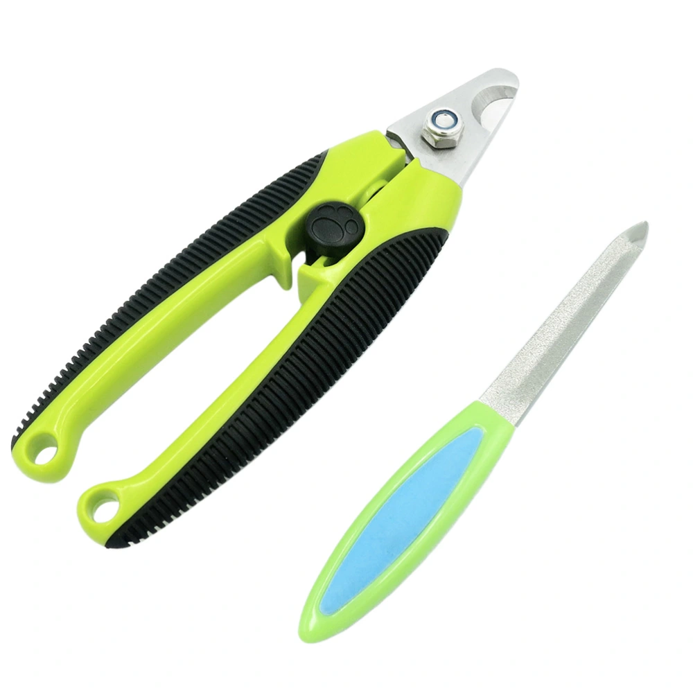 Stainless Steel Dog Nail Clipper Ripple Pattern Dogs Claw Cutter Cat Trimmers Puppy Nail Scissors with Nail File Pet Toe Grooming