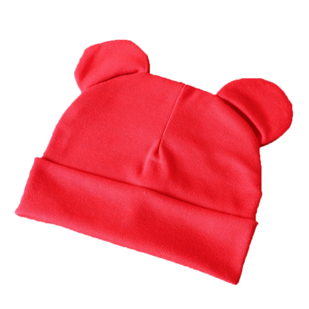 2pcs Adorable Ear Baby Hat Winter Warm Headdress Fashion Cotton Kids (1pcs Red, 1pcs Yellow)