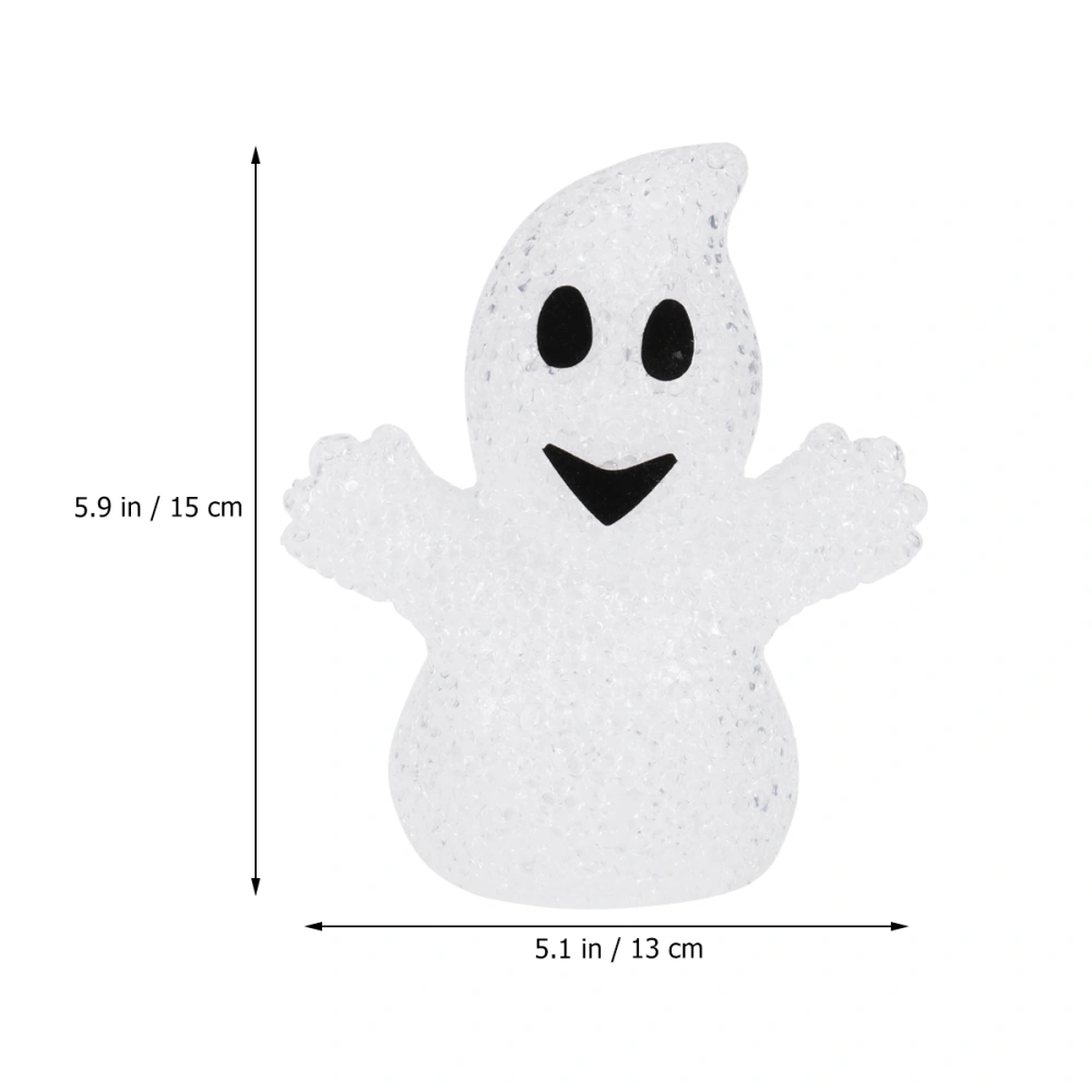 1PC Halloween LED Colorful Crystal Ghost Shape Night Light Creative Halloween Decoration Night Lamp