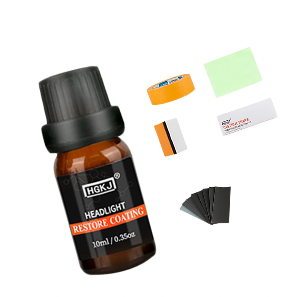 10ML Lamp Renovation Agent Car Repair Polish Headlight Restoration Kit Auto Headlight Polish Liquid for Car Auto (Bubble Pack)