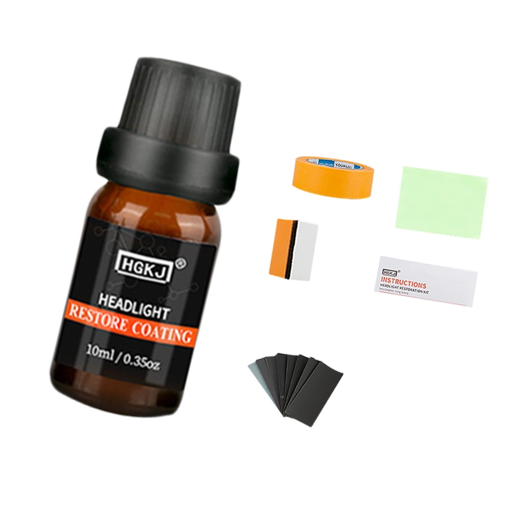 10ML Lamp Renovation Agent Car Repair Polish Headlight Restoration Kit Auto Headlight Polish Liquid for Car Auto (Bubble Pack)
