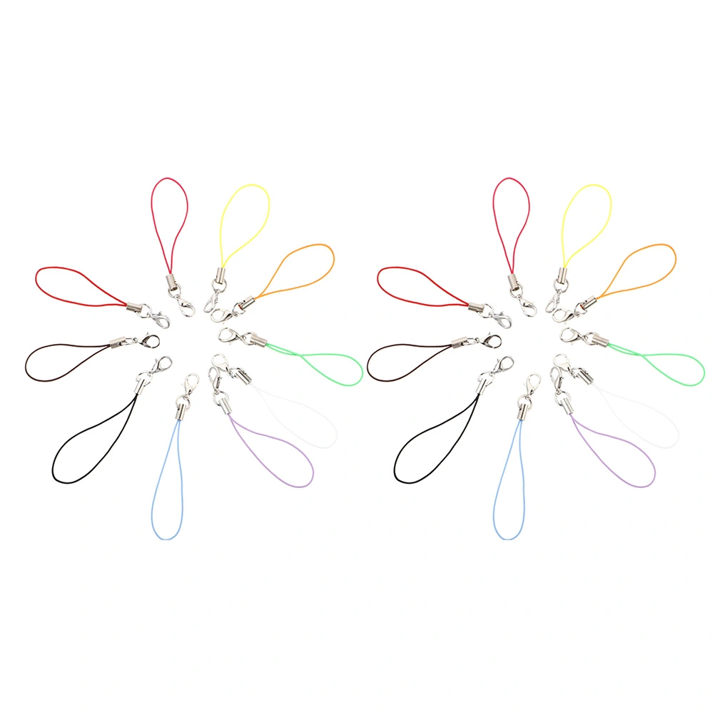 200pcs Cell Phone Charm Straps Lobster Clasp Lariat Cord Mobile Phone Lanyards