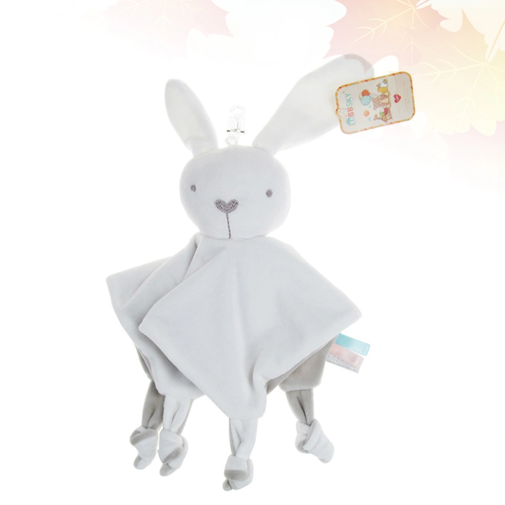 Baby Sleeping Pacifying Towel Rabbit Shaped Comforting Doll Appeasing Towel Ring Bell Sound Paper Soothing Towel for Baby Toddlers