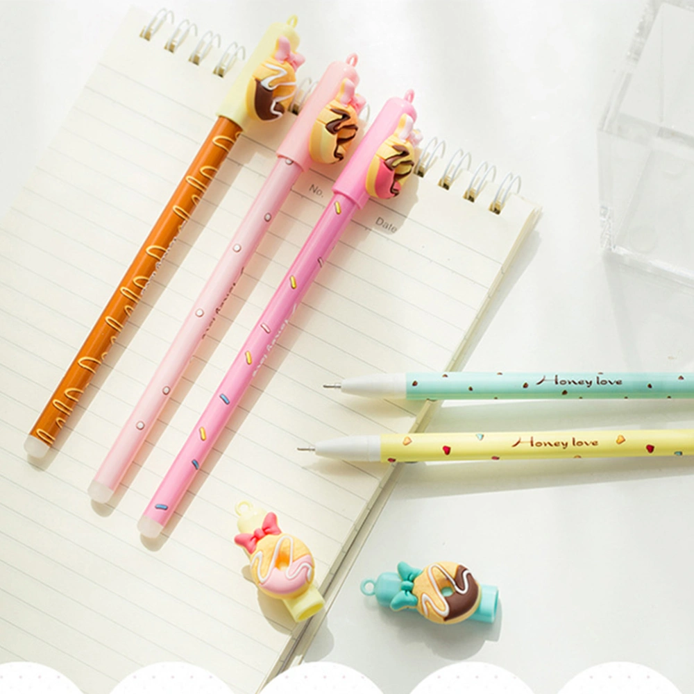 12Pcs Erasable Colorful Finger Pens Ballpoint Pen Office School Stationery (Random Color)