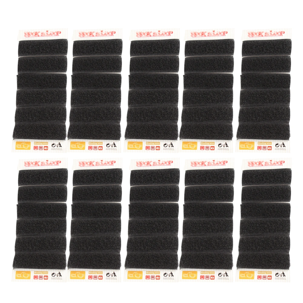 10 Sets of Durable Cable Ties Tag Labels Loop Ties Markers Cable Tag Wire Strap(Black)