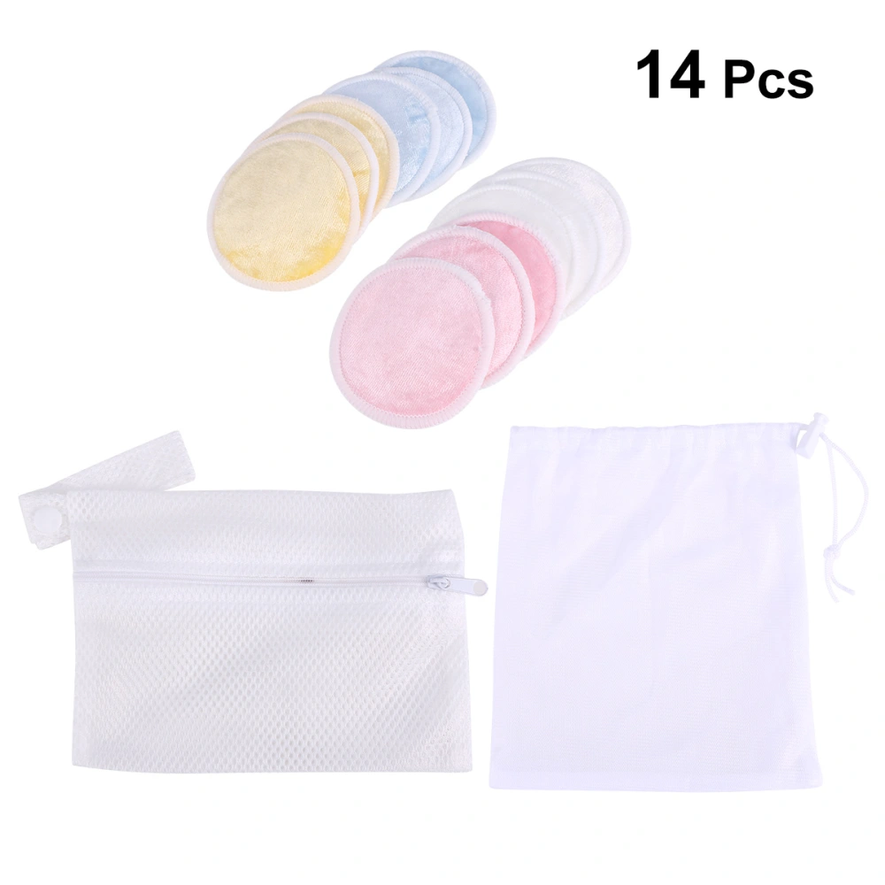 14Pcs Breathable Anti-overflow Maternity Nursing Pads Washable Absorbency Breast Pads Ultra Absorbent Bra Inserts for Baby Feeding Breastfeeding