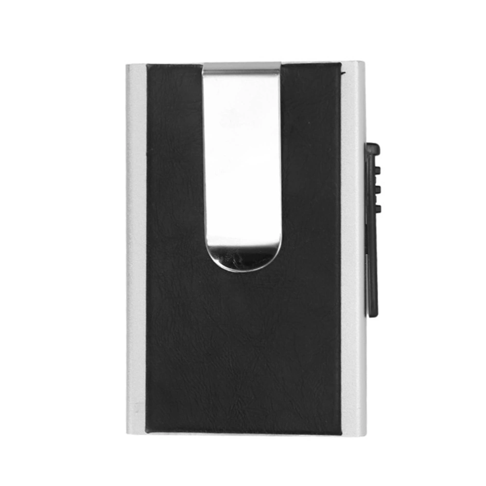 Men Aluminum Alloy Wallet Credit Cards Holder Wallet With Blocking Anti-theft Anti-degaussing Brush Bank Cards Credit Box(Black)