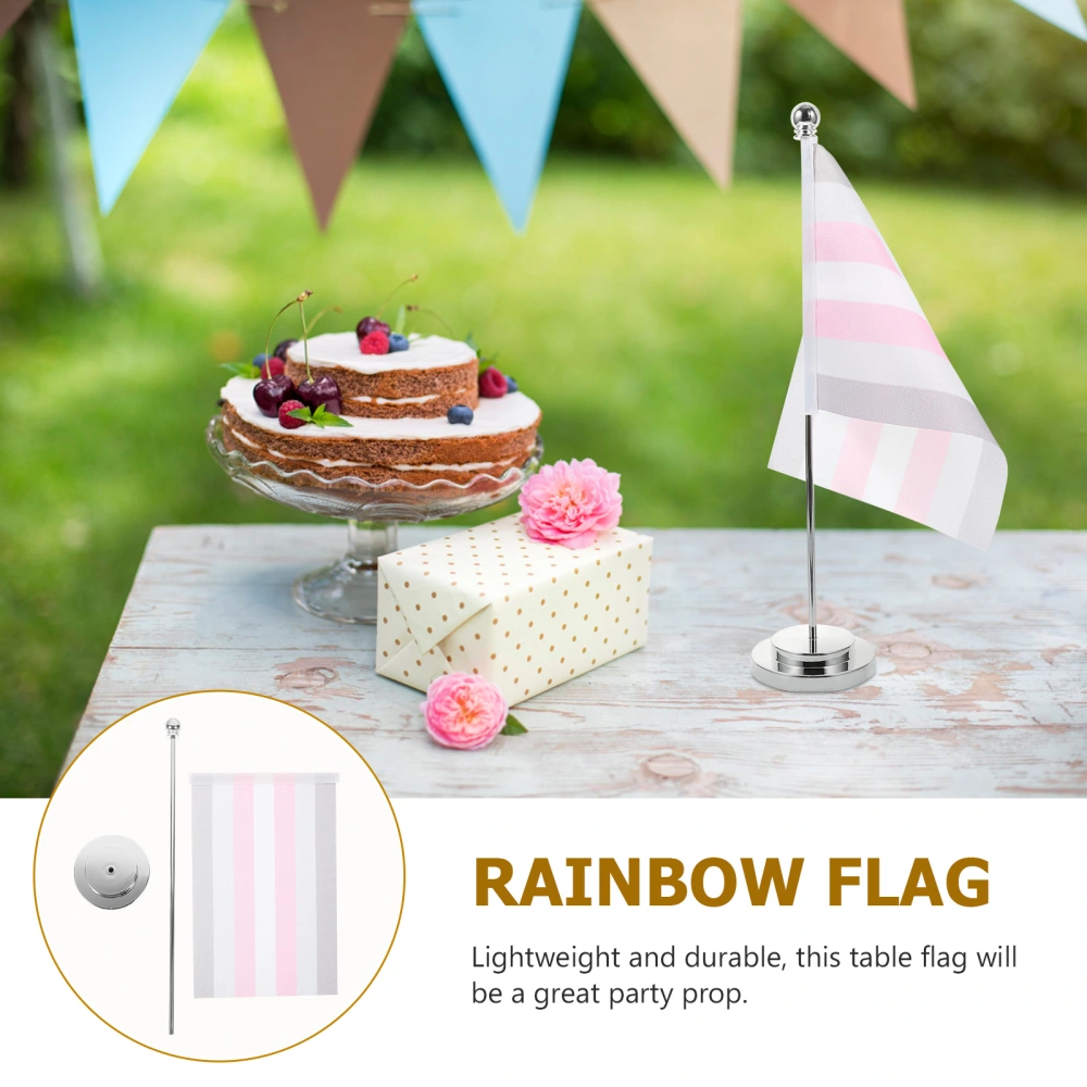 1 Set of Table Pride Flags Party Decoration LGBT Flags Gay's Desk Flags Rainbow Flags