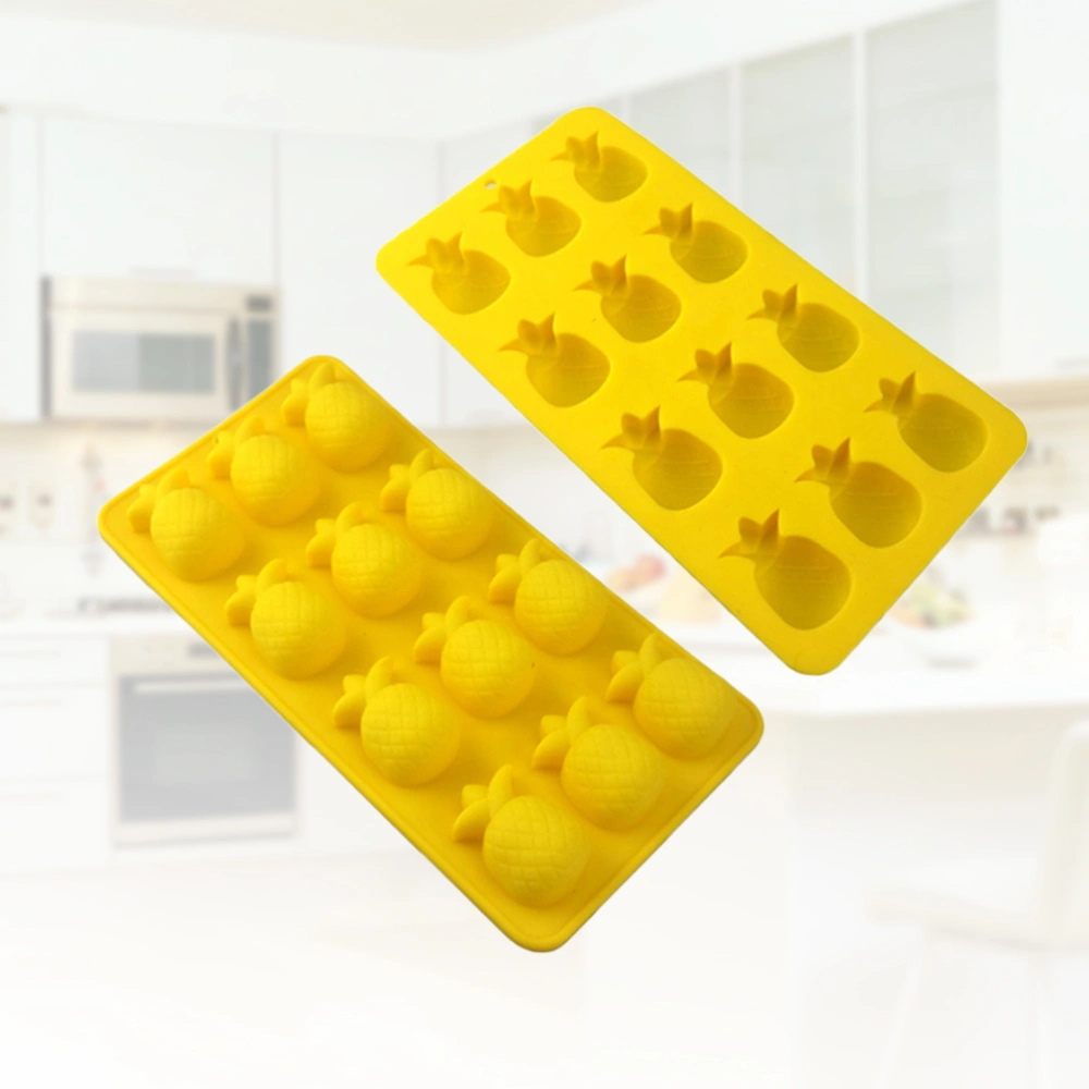 2pcs Pineapple Molds Nonstick Silicone Candy Chocolates Moulds DIY Soap Mold for Home Kitchen