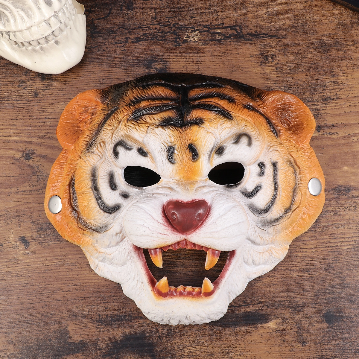 Tiger Mask Dress-up Prop Mask Costume Accessory for Halloween Masquerade Cosplay Performance Costume Party Carnival