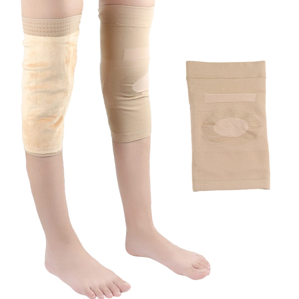 1 Pair of Warm Knee Support Elastic Weave Sleeves Kneecap Kneepad for Sports Outdoor Size M