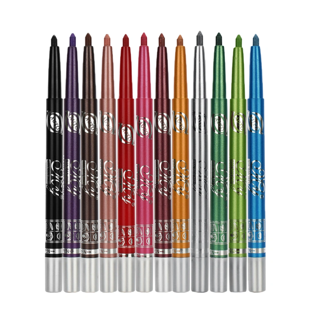 12pcs Colorful Eye Shadow Pen Waterproof Long Lasting Eyeline Pen Eyeshadow Pen