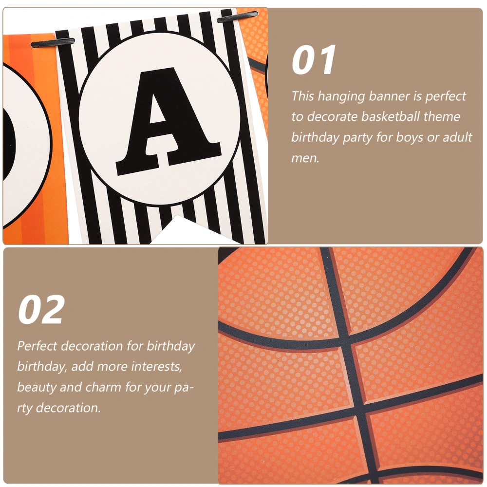 2 Sets Basketball Birthday Banner Basketball Themed Decor Birthday Party Supplies