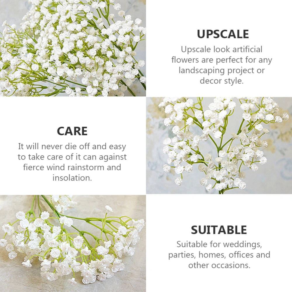 2pcs Lifelike Babysbreath Decorative DIY Bridal Bouquet Material Arrangement