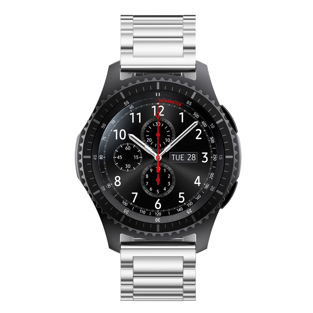 Stainless Steel Watch Strap Watch Band Compatible for Galaxy Watch Gear S3 Classic Silver