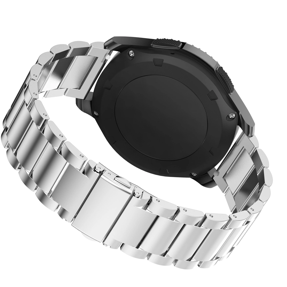 Stainless Steel Watch Strap Watch Band Compatible for Galaxy Watch Gear S3 Classic Silver