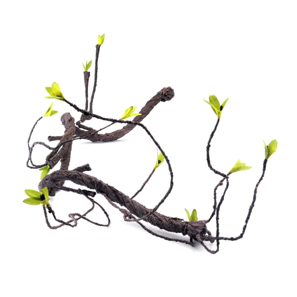 1PC Lizard Reptile Rattan Toy Pet Simulation Tree Branch Artificial Vine Reptile Toy Lizard Rattan Bend Plants Toy