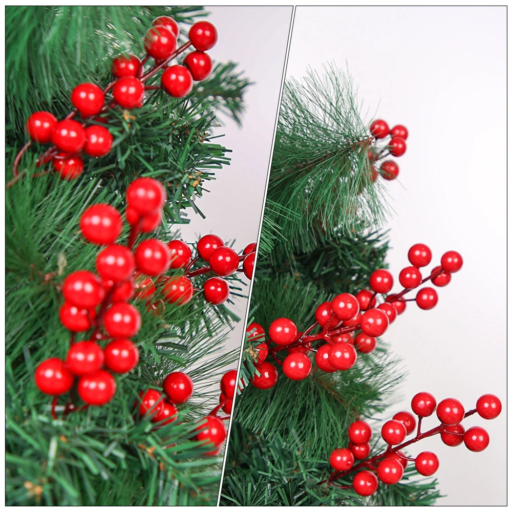 30Pcs Artificial Berry Stems Xmas Garland Berries Christmas Wreath Decorations