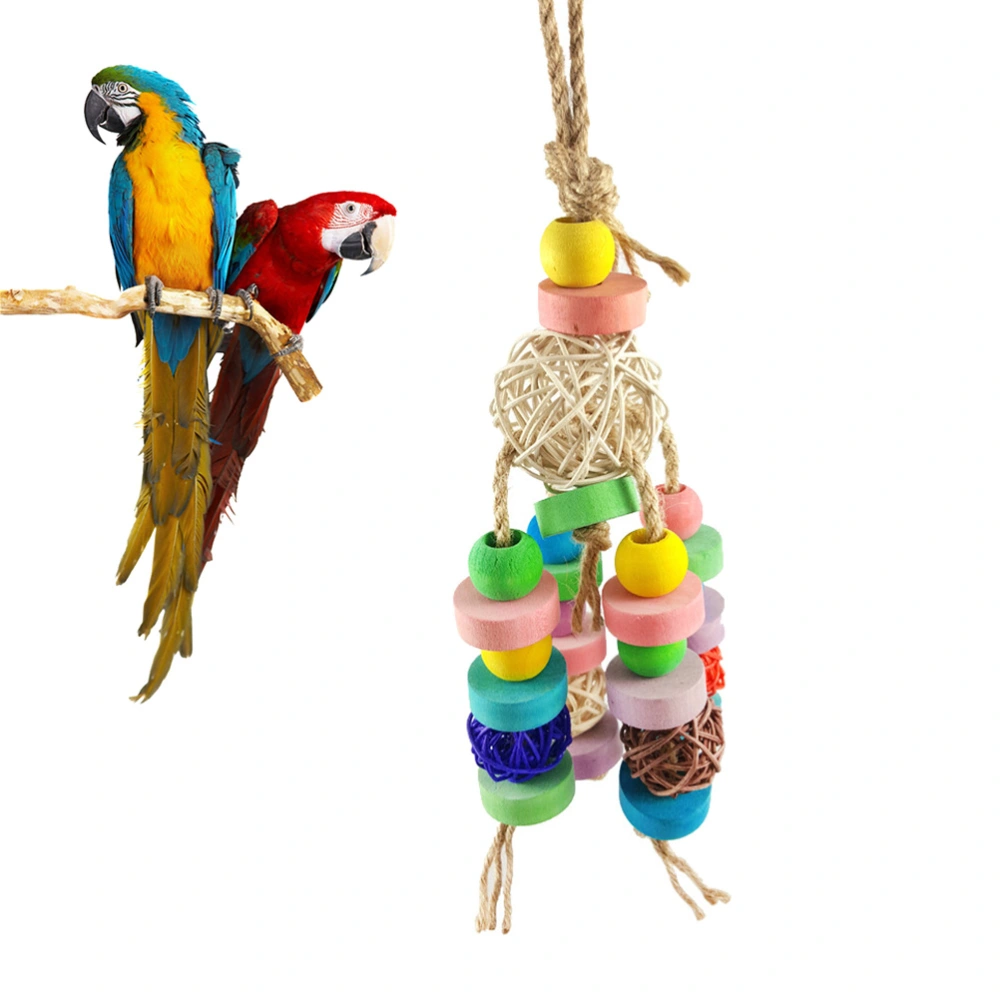 Parrot Toy Hanging Pet Bird Chew Toys Bird Cage Accessories Decoration (Picture 1)