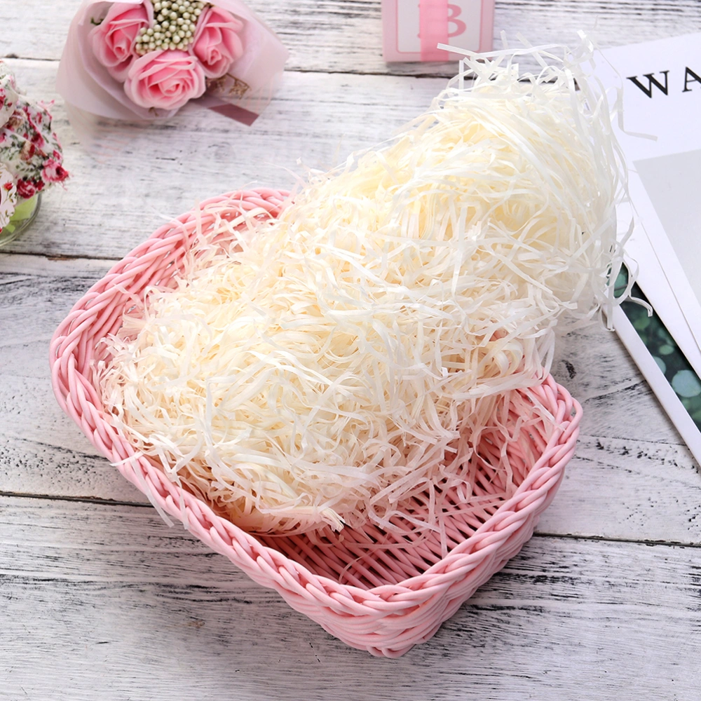 5PC Lafite Grass Shredded Paper Gift Box Filled Paper Protective Decorative Paper Silk for Candy Box Filling (White)