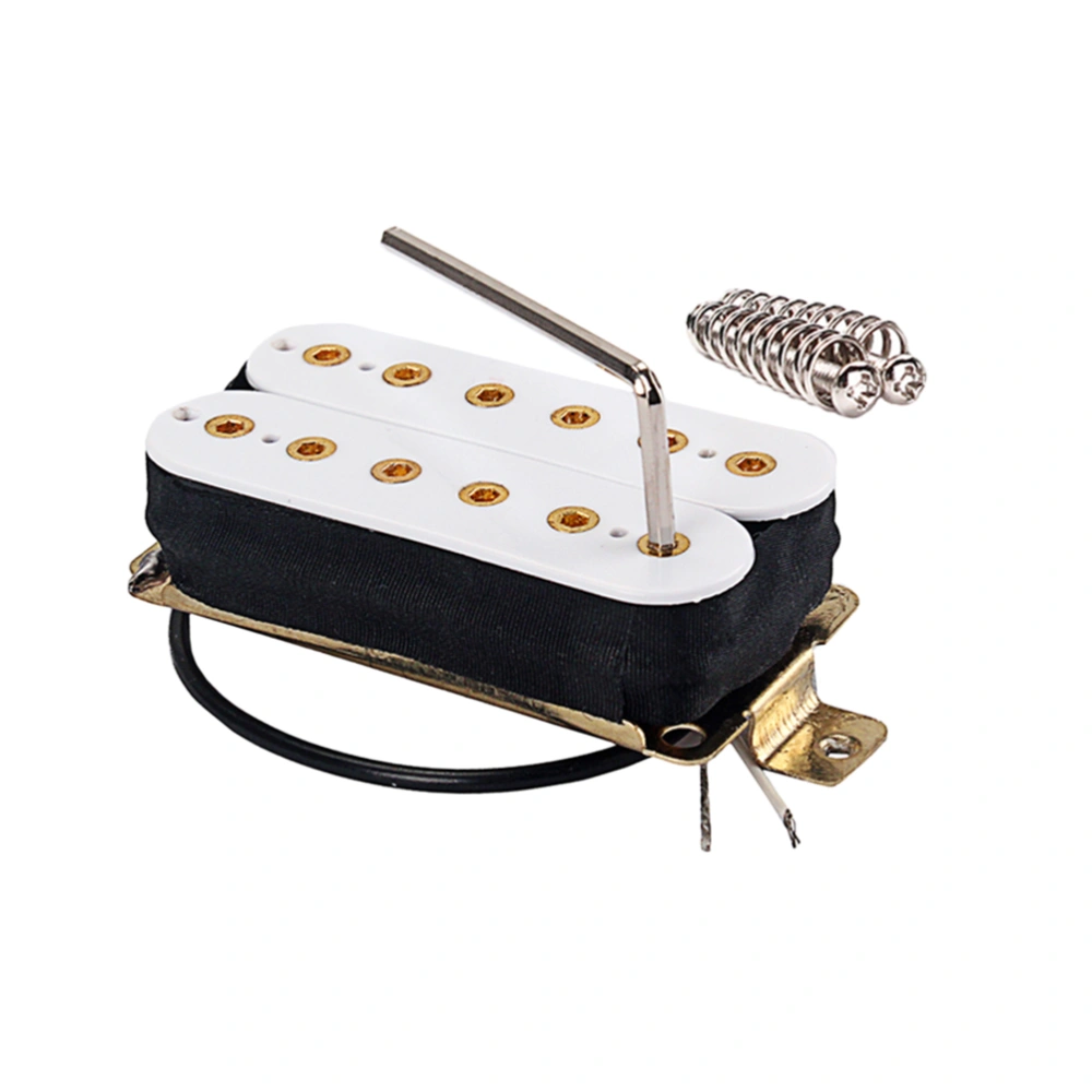 GMC81 Guitar Pickup Set Guitar Humbucker Pickup Bridge and Neck for Electric Guitar Parts Replacement (White)