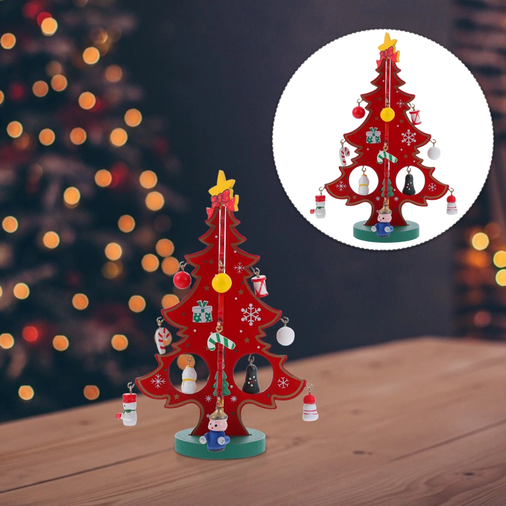 Decorative 3D Xmas Tree Model Mini Xmas Model Christmas Party Decor Tree