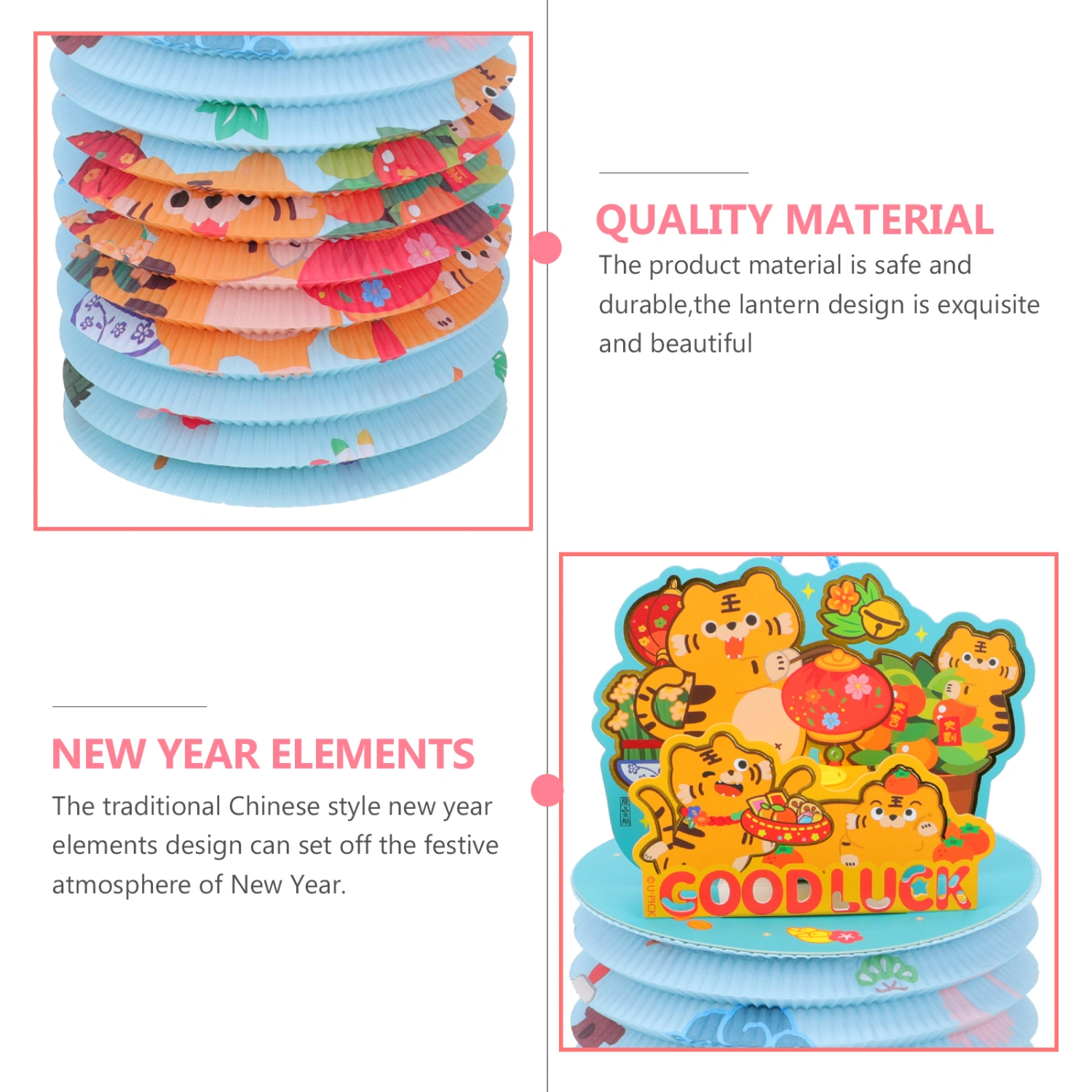 Chinese New Year Lantern Spring Festival Paper Lantern LED Projection Lantern