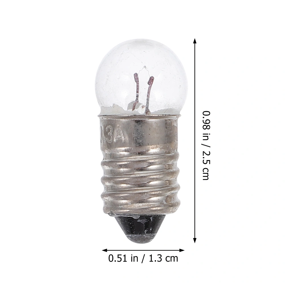 50pcs Small Light Bulbs Electrical Experiment Bulb Flashlight Light Bulb 1.5V