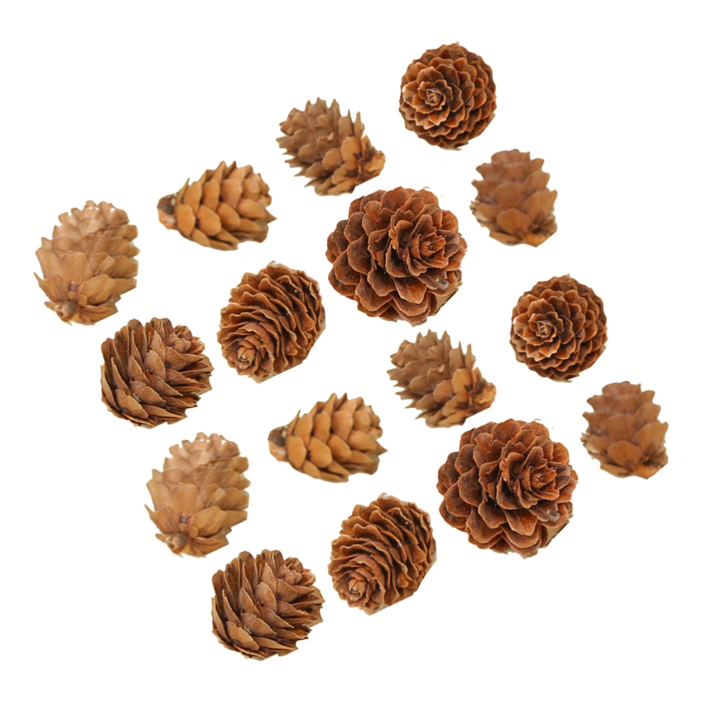 100 Pcs Wooden Pine Cone Artificial Pine Cone Decorative Pine Cone Xmas Decor