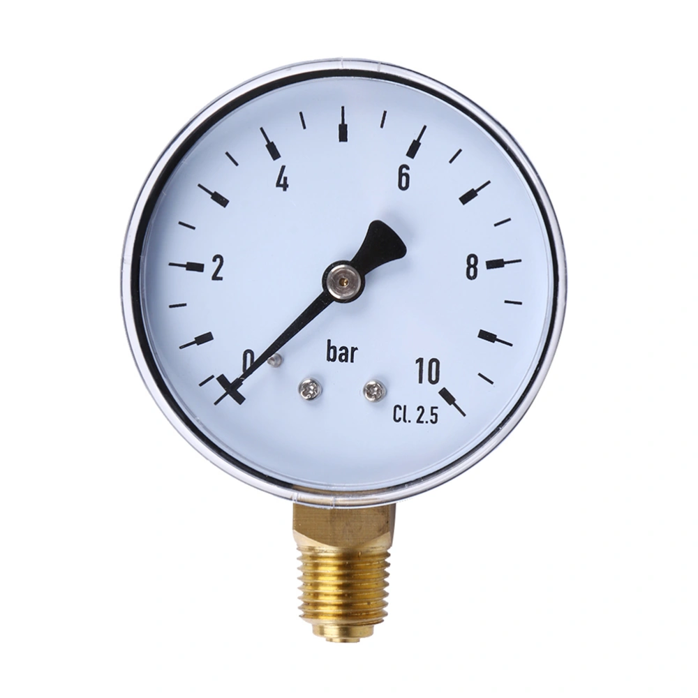 1/4" 0-10 Bar NPT Side Air Compressor Hydraulic Pressure Gauge