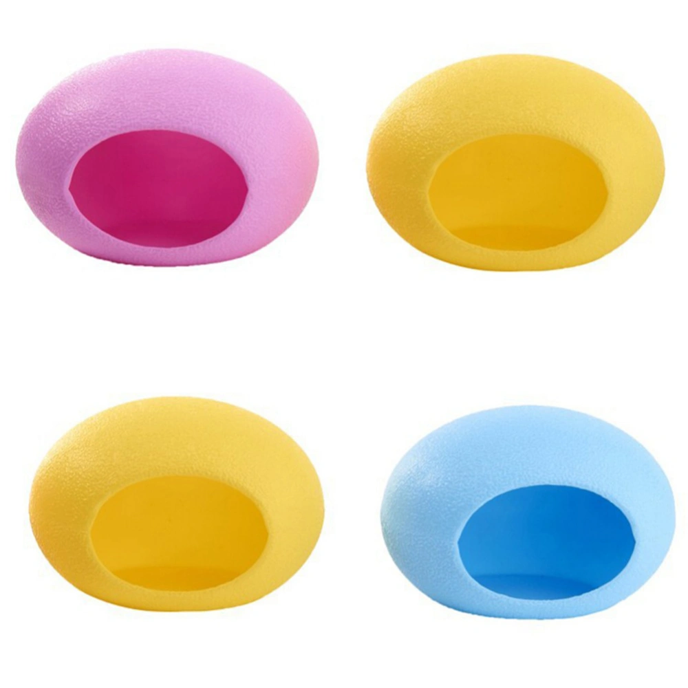 4 pcs Plastic Colorful Attractive Decortive Egg Shape Nest for Hamster (Random Color)