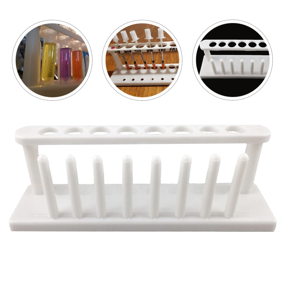 Plastic Test Tube Rack 8 Holes Stand Test Tube Stand Shelf School Supply